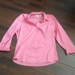 Lee riders women long sleeve button down dress shirt size medium
